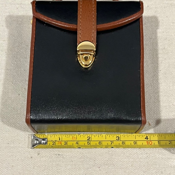 Wolf Designs BLACK Leather Travel Jewelry Organizer Box 4.25" High - Picture 7 of 7